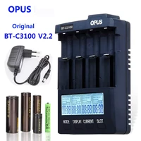 opus bt c3100 v2 2 lcd smart battery charger for li ion nicd nimh aa aaa 10440 14500 18650 17335 17500 rechargeable batteries