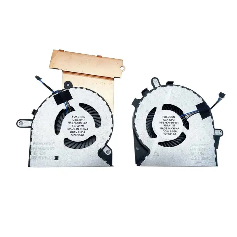 Новый комплект вентиляторов охлаждения процессора и графического для HP Omen 15-CE 17-AN