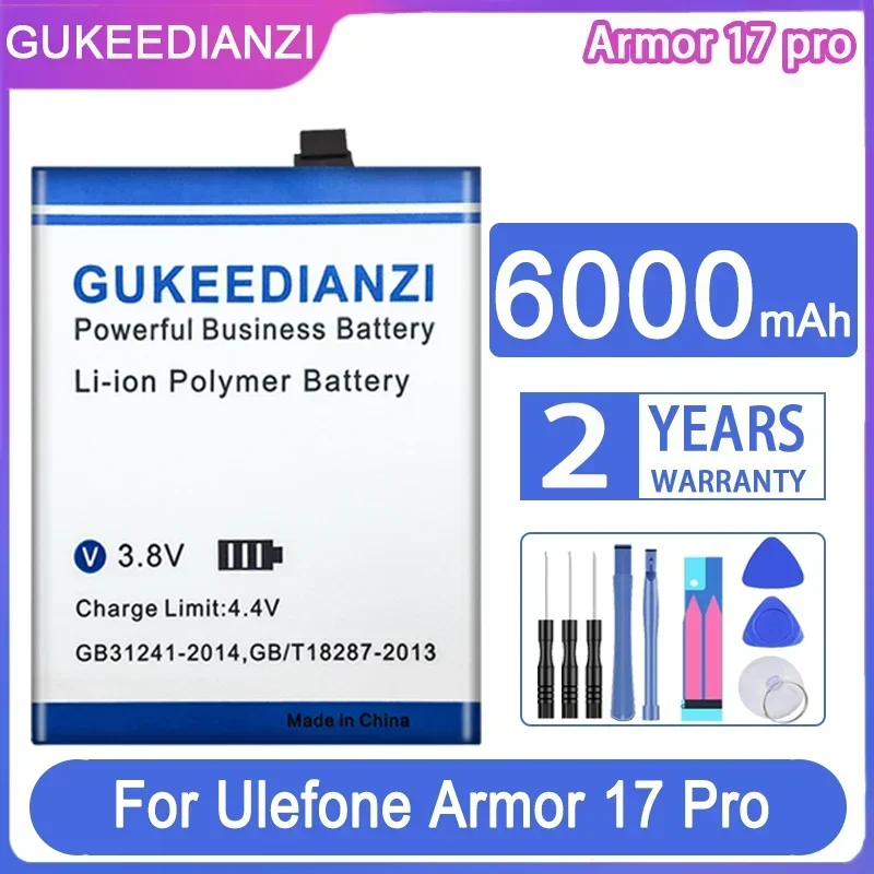 Сменный аккумулятор GUKEEDIANZI 6000 мАч для Ulefone Armor 17 Pro 17Pro