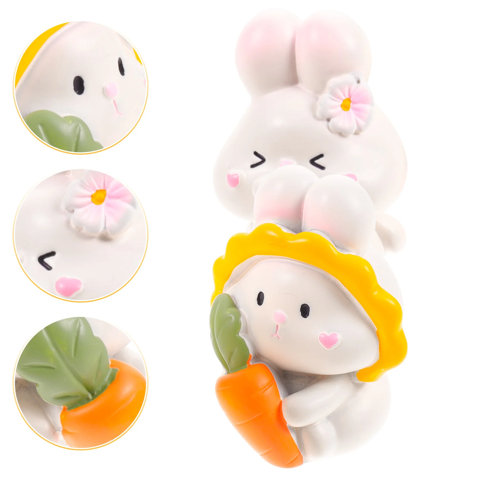 

Rabbit Bunny Mini Chinese Figurines Figurine Miniature Resin Zodiac Decoration Animal Car Ornaments Ornament Supplies Statue