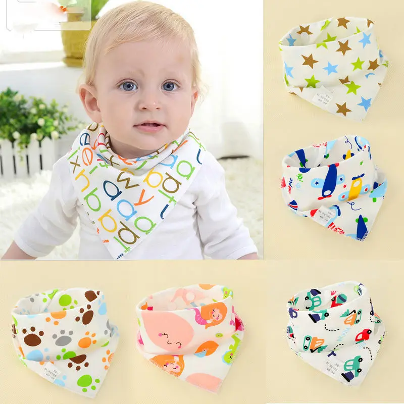 

Brand New 1Pcs Infant Kids Baby Unisex Feeding Saliva Towel Dribble Triangle Bandana Bibs Burp Cloths Baby Gifts 8 Colors