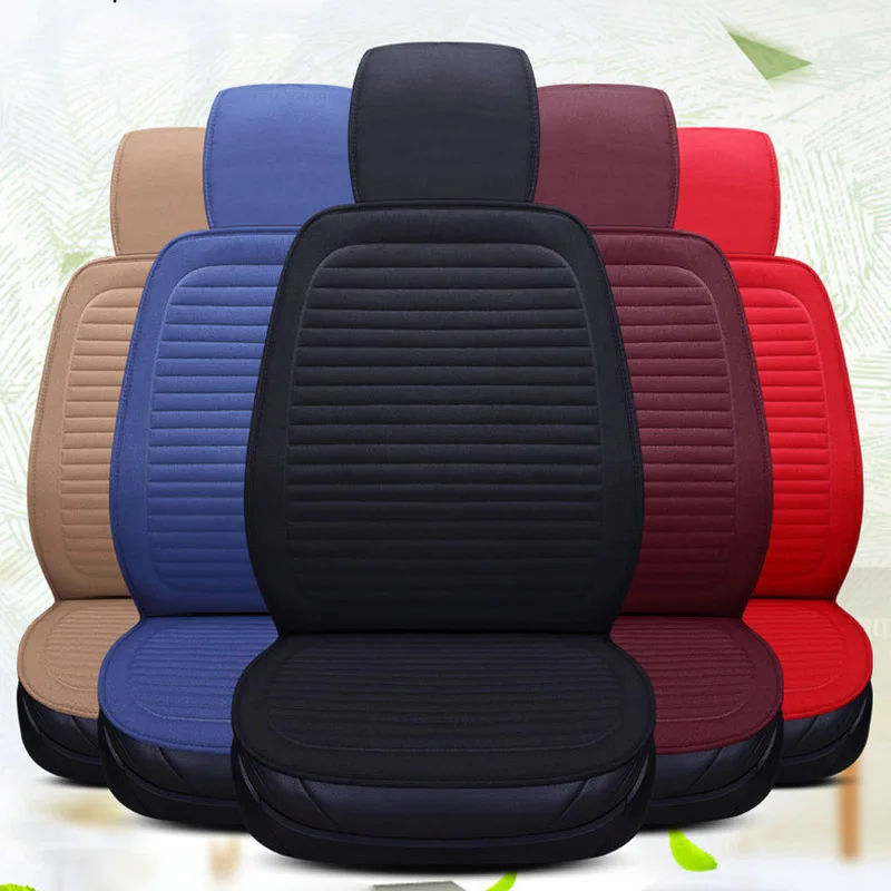 

Car Seat Cover Protector Auto Flax Front With Backrest Seat Cushion Pad For Auto Automotive Interior Truck Suv Or Van