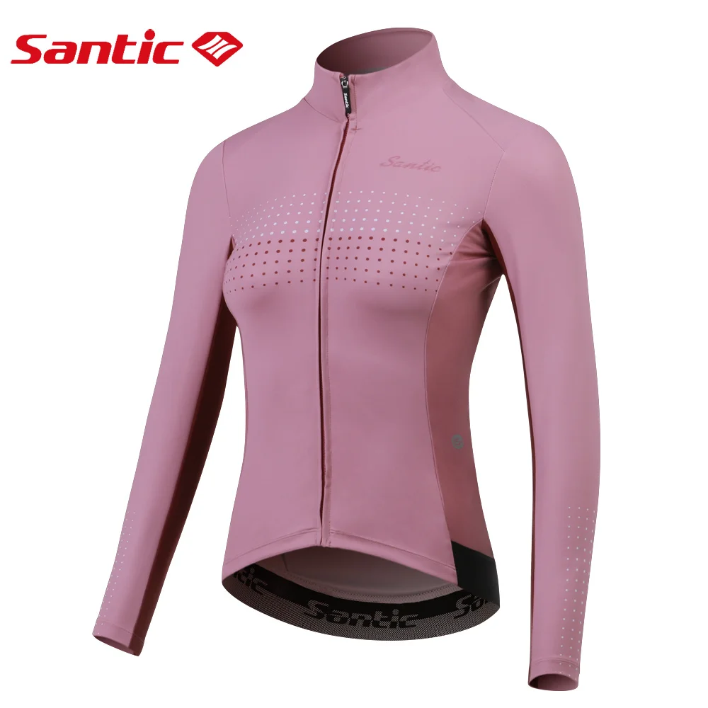 Велосипедные куртки Santic зимняя ветрозащитная теплая толстовка Велоспорт Джерси