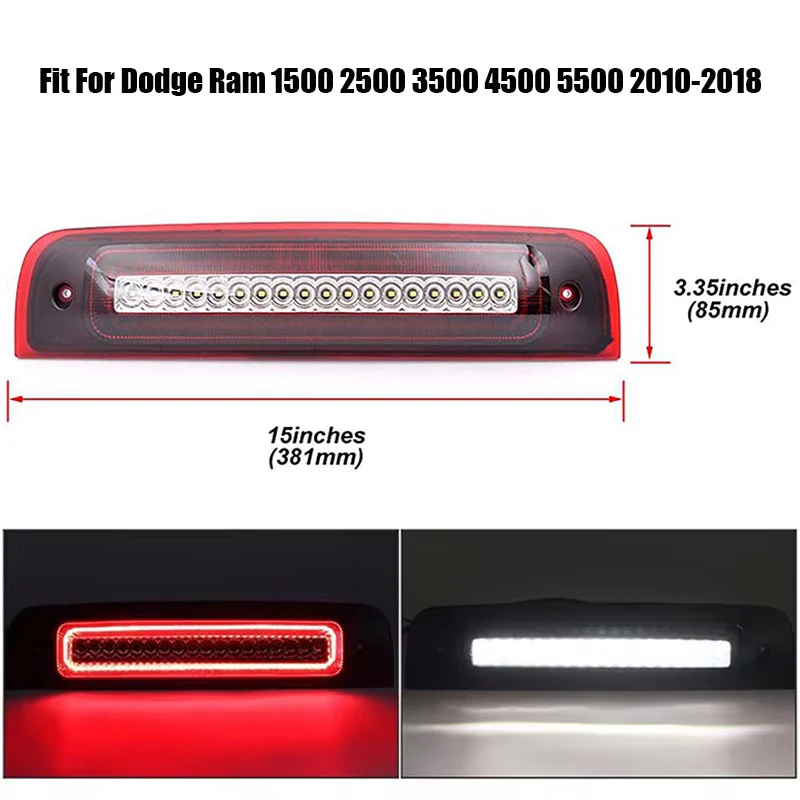 

Автомобильный светодиодный стоп-сигнал, подходящий для Dodge Ram 1500 2500 3500 4500 5500 2010-2018 12 В светодиодный стоп-сигнал с высоким креплением