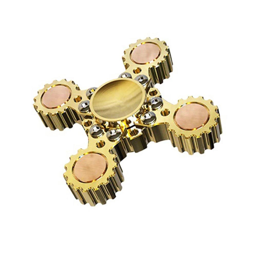 Fidget Metal Hand Spinner Gear Steam Turbine Detachable Copper Gyro Decompression Toy for Kid Adult Anti Stress Sensory Toys