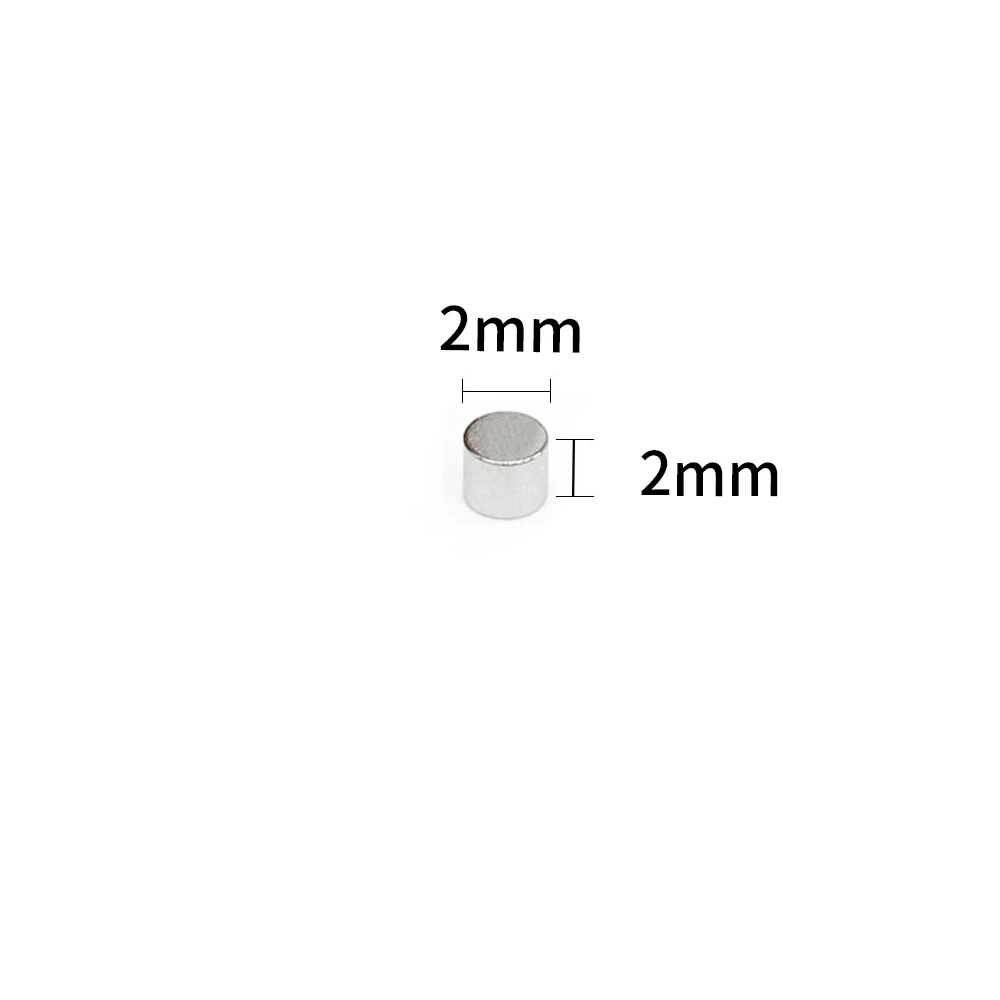 

2x2mm Small Round Shape Rare Earth Neodymium Super Strong Magnetic NdFeB Magnet Fridge Crafts For Acoustic Field Electronics