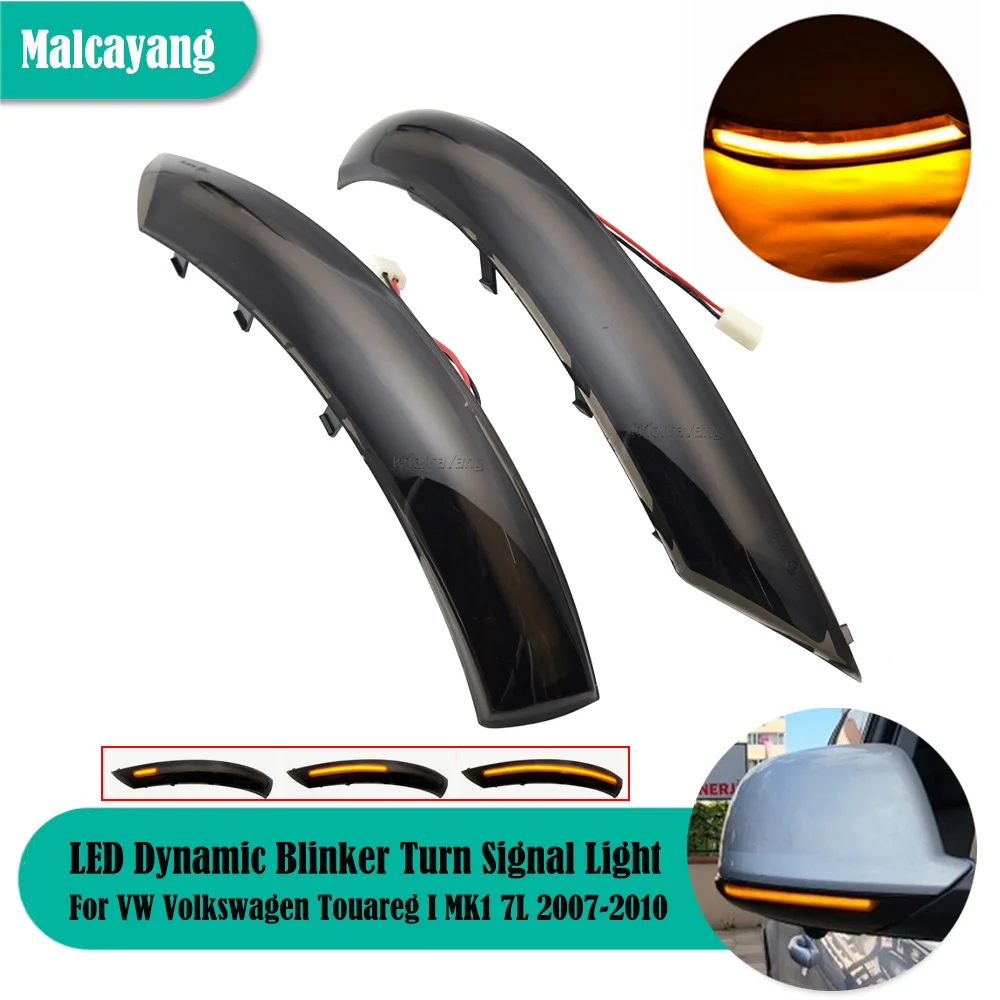 

2x For VW Volkswagen Touareg I MK1 7L 2007 2008 2009 2010 LED Dynamic Blinker Turn Signal Light Side Mirror Indicator Flash Lamp