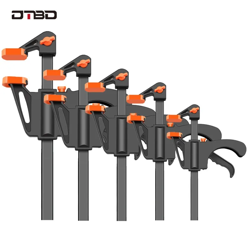 

2PC 6-18inch Quick Ratchet Release Speed Squeeze Wood Working Work Bar Clamp Clip Kit Spreader Gadget Tool DIY Hand Woodworking