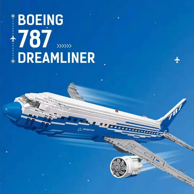 Школьный набор Moc Боинг 787 большие авиаторы для авиаперевозок модель