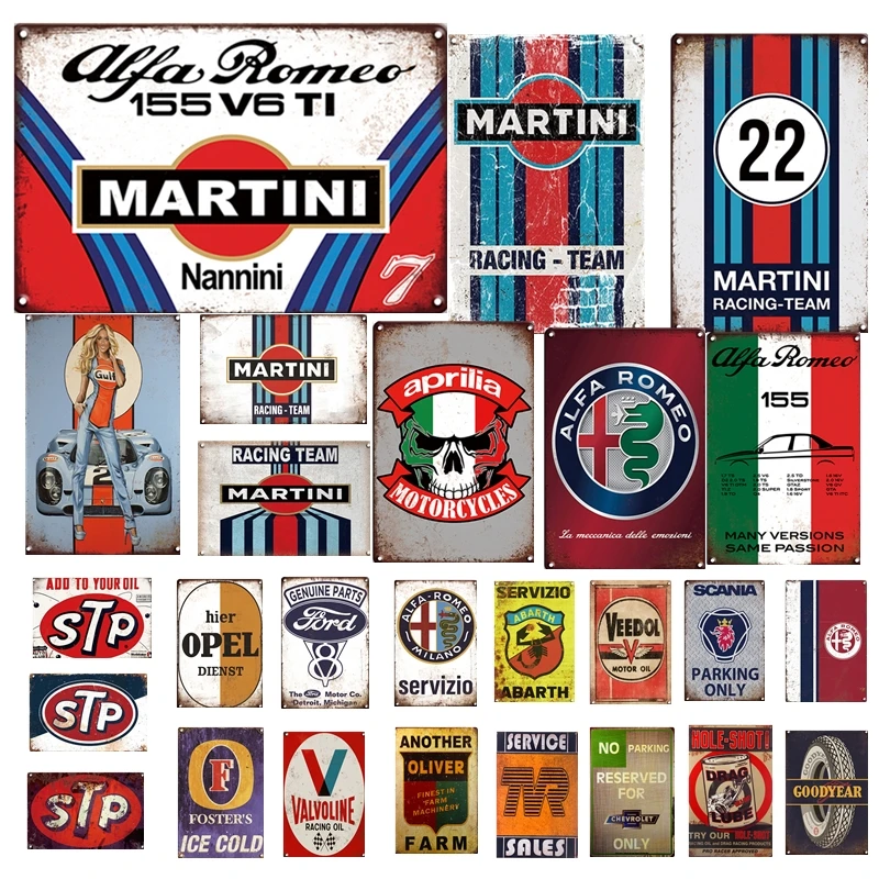 

Vintage Metal Signs Car Garage Motor Wall Decor for Pub Bar Club Retro Wall Art