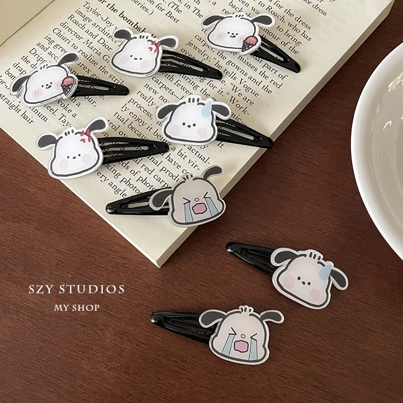 

Sanrio полакко сломанные волосы Bb зажим выражение пакет зажим для волос японская Милая школьная Милая челка зажим для волос головной убор