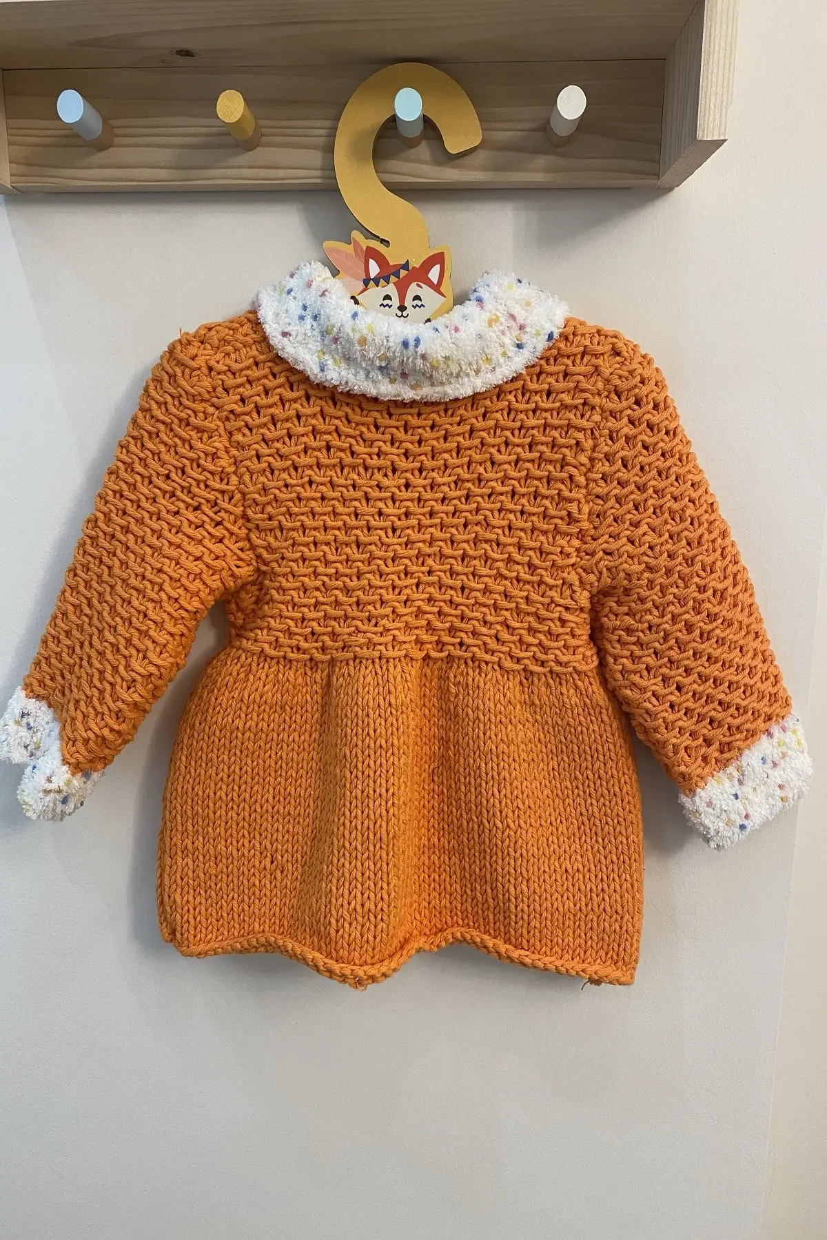 

Hand-Knitted Baby Cardigan 0-2 Age