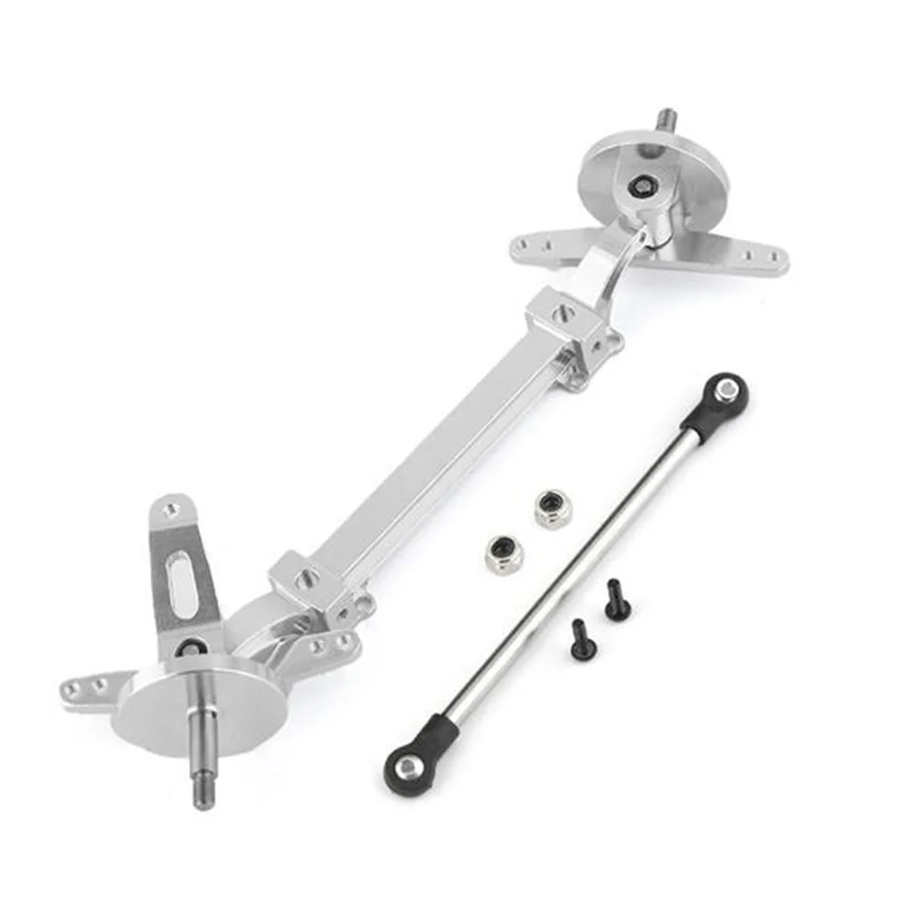 

For 1/14 Tamiya RC Car Metal Steering Front Axle Steering Tie Rod DIY Accessories Upgrade Parts