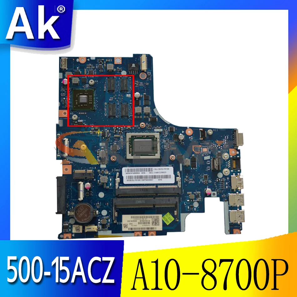 

For Lenovo 500-15ACZ portable motherboard LA-C285P motherboard CPU A10-8700P 2GB-GPU has been 100% tested and working