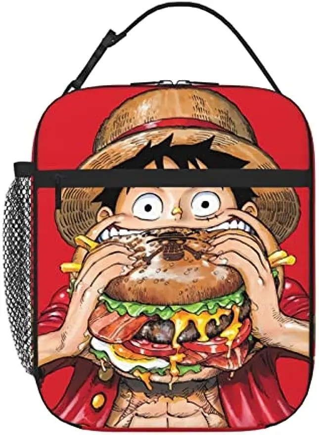 

Anime Monkey D. Luffy Printed Lunch Bag Insulated Lunch Bag Reusable Lunch Tote for Work Picnic Camping