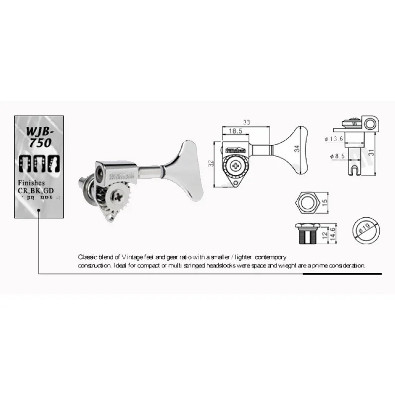 НОВЫЕ колки для электрической бас-гитары wilkinson тюнеры настройки гитары открытая