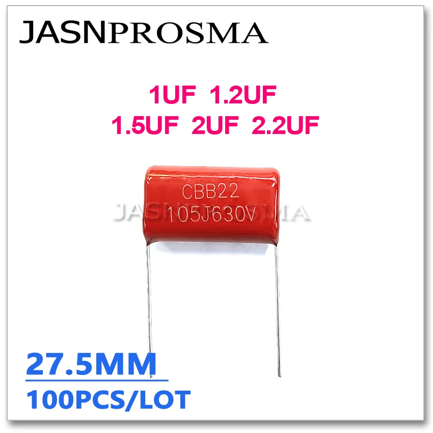 Конденсатор JASNPROSMA CBB шаг 27 5 мм 630 В 100 шт