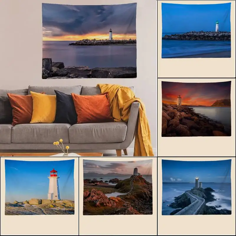 

Lighthouse Tapestry Art Print Hippie Wall Hanging Boho Wall Tapestry Home Decor Tapestry Mode
