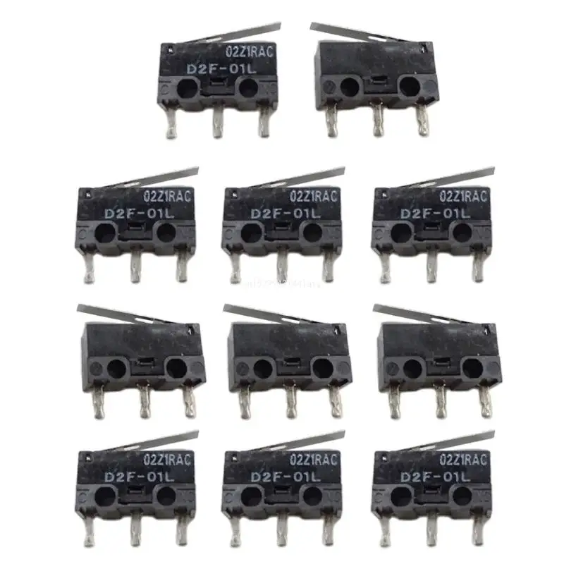 2/10 шт. микропереключатели для мыши оригинальные D2F-01L (10 м щелчков) концевые