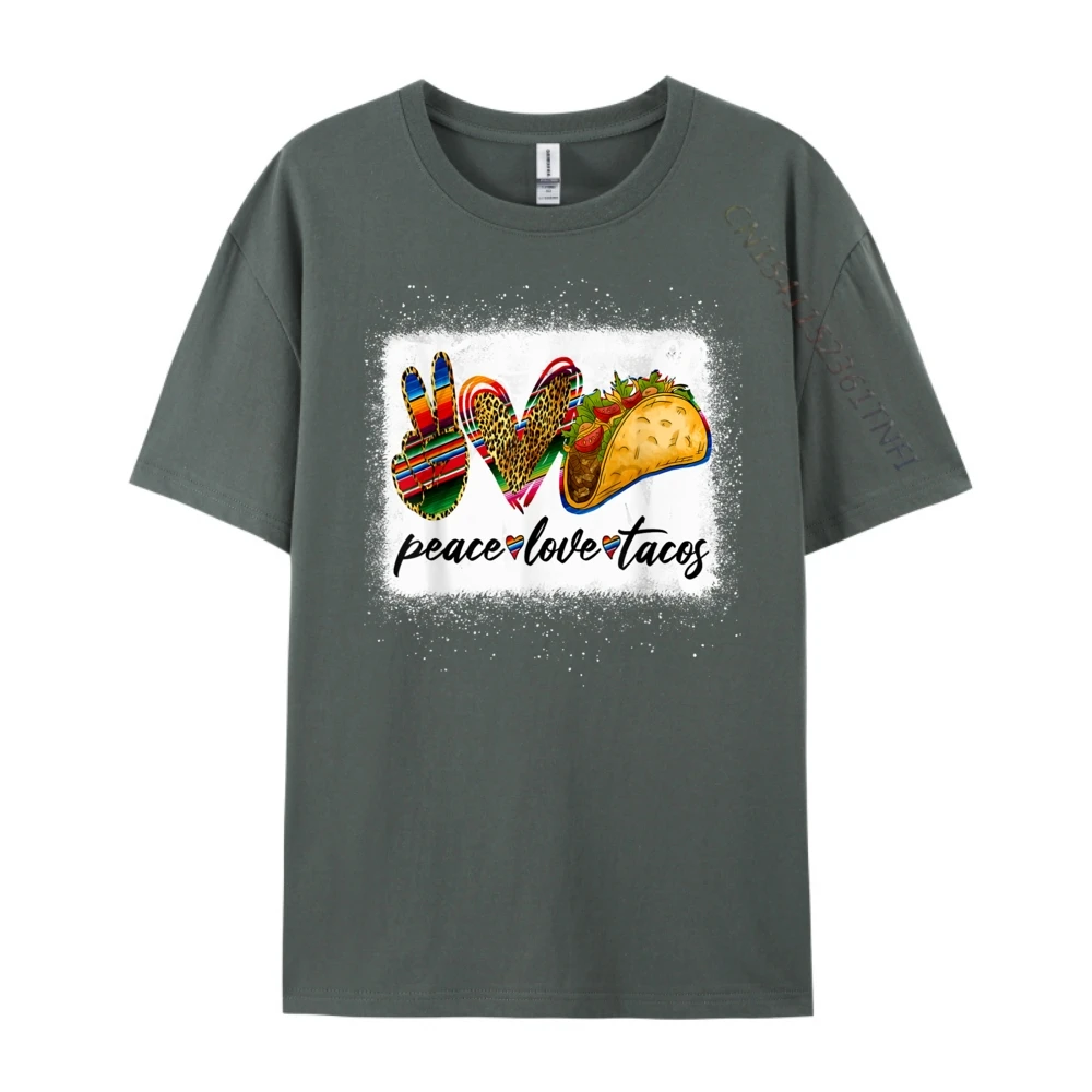 Рубашка Peace Love Tacos Cute Taco Tuesday Mexican Food Lovers Серая рубашка Футболка с графическим