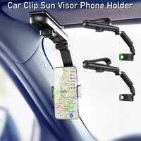 universal multifunctional 360 degree rotatable car phone holder auto rearview mirror seat hanging clip mount bracket for car