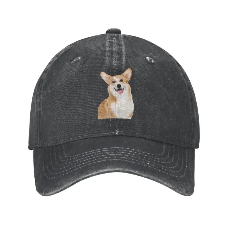 

Custom Cotton Pembroke Welsh Corgi Baseball Cap Men Women Breathable Pet Dog Gift Dad Hat Streetwear