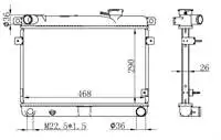

BFI034026 for engine radiator M131-DKS (BRAZING)