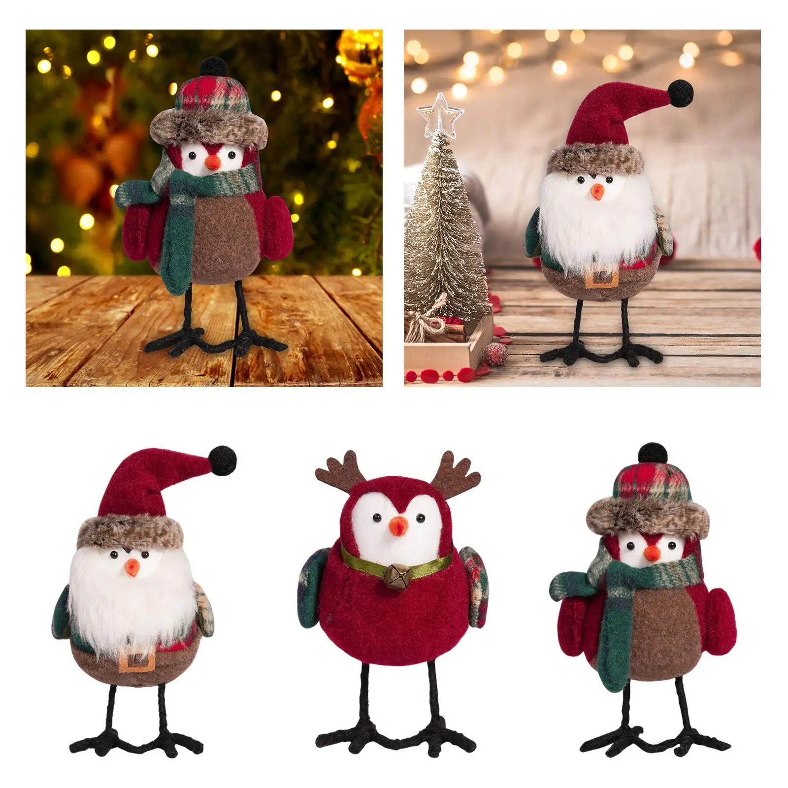 Рождественское украшение стола птица домашний декор на Новый год кухонный камин