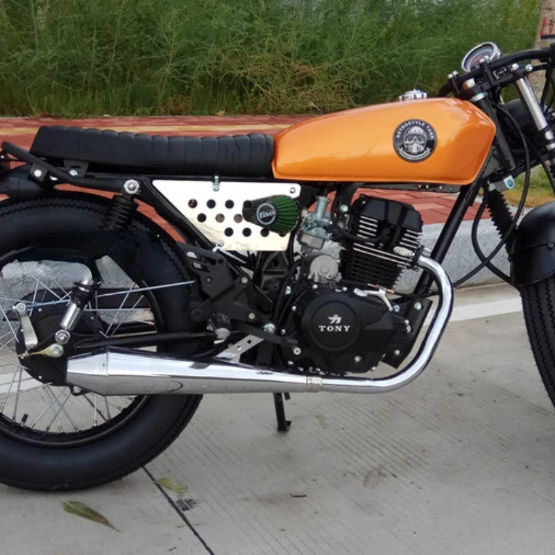 Фото Боковая накладка/крышка из нержавеющей стали для мотоцикла CG125 в стиле ретро, модифицированная, Happiness Pearl River Yihao №3