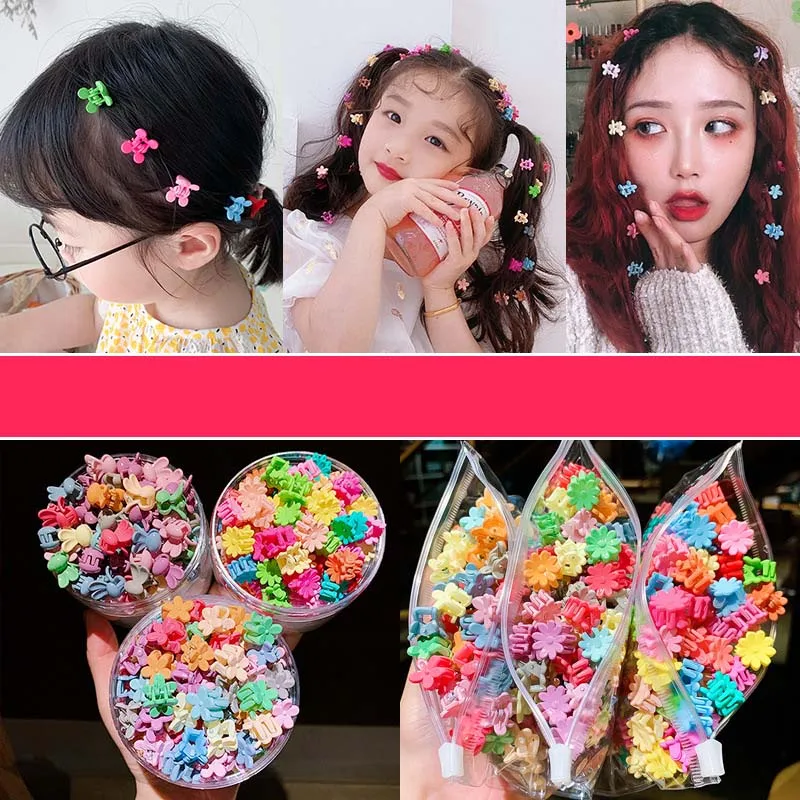 

50Pcs/bag Cute Princess Bangs Clip Children's Hair Claws Korea Ins Girl Baby Clip Hair Accessories for Baby Girls