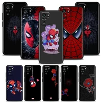 anime cartoon spider man phone case for redmi note 7 8 8t 9 9s 9t 10 11 11s 11e pro plus 4g 5g silicone case cover bandai