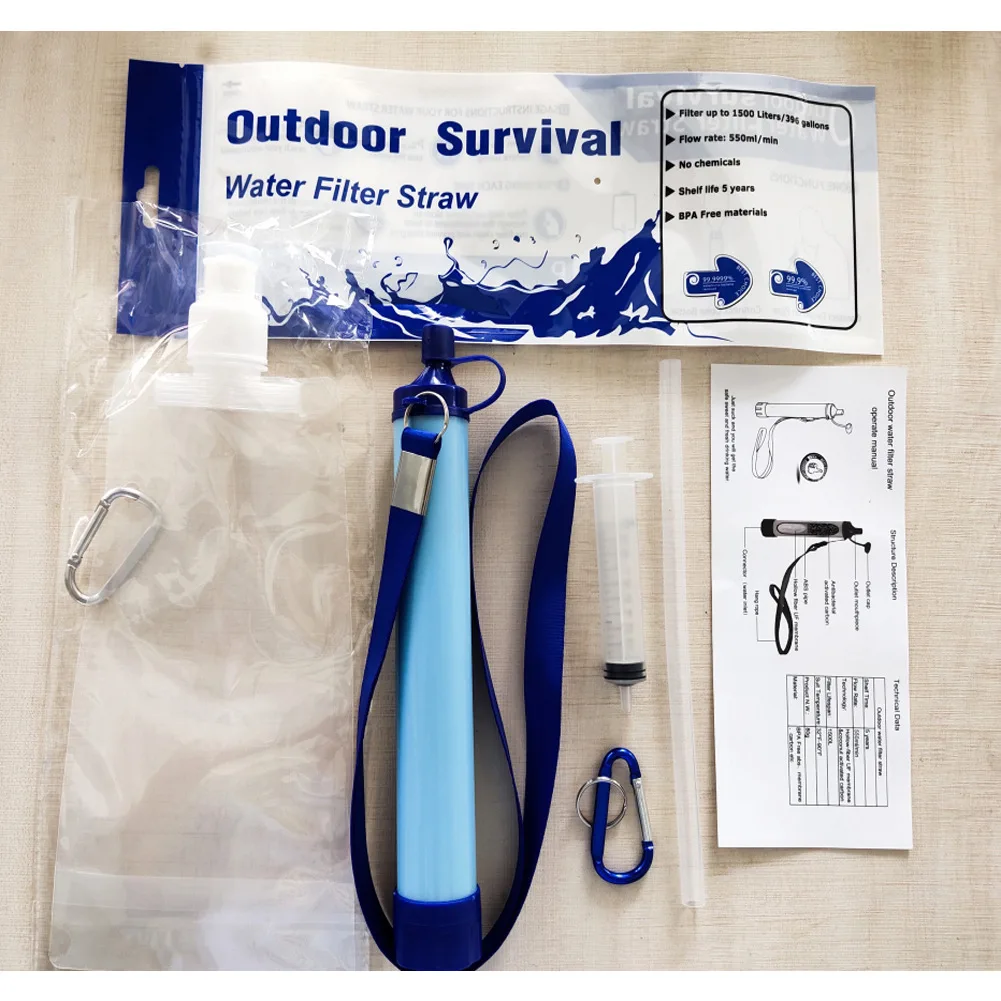 

2022 New Outdoor wild picnic emergency survival drinking water filter first aid self-portable water purifier