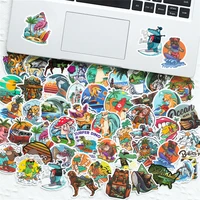 50pcs summer surf stickers for notebooks scrapbook stationery scrapbooking material outdoor sticker vintage craft supplies