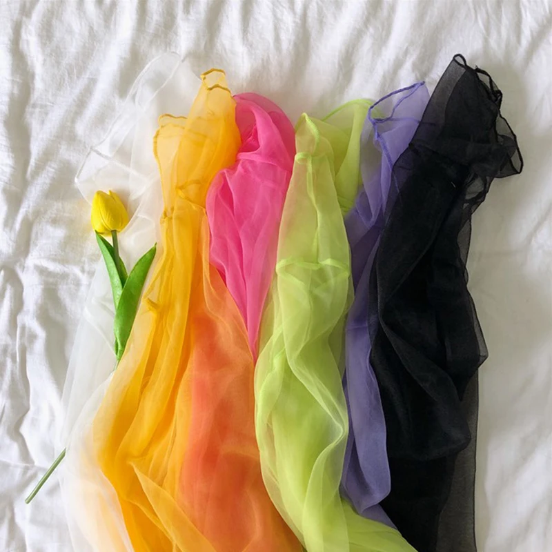 Женская неоновая рубашка с длинным рукавом и воротником-стойкой