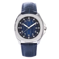 new phylida blue mens watch japan miyota82 automatic sapphire crystal leather strap mechanical watch man watches for men 100m