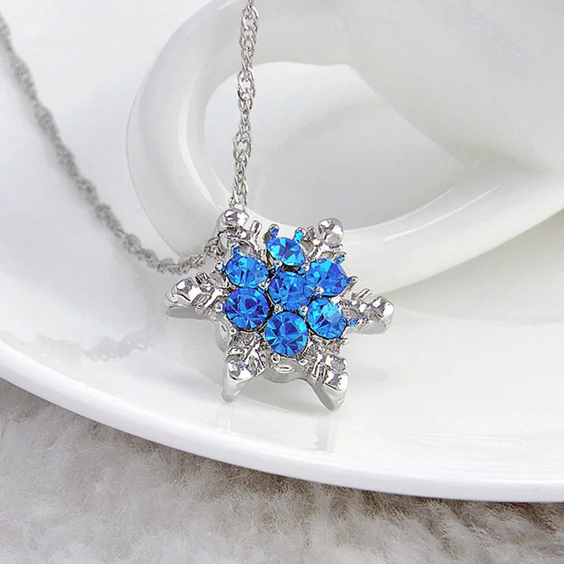 

Explosive Necklace for Women Natural Crystal Zircon Necklace Snowflake Necklace Jewelry Anniversary Girlfriend Gift Wholesale