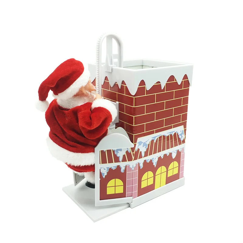 

Climbing the chimney, climbing the wall, electric music, Santa Claus doll decoration