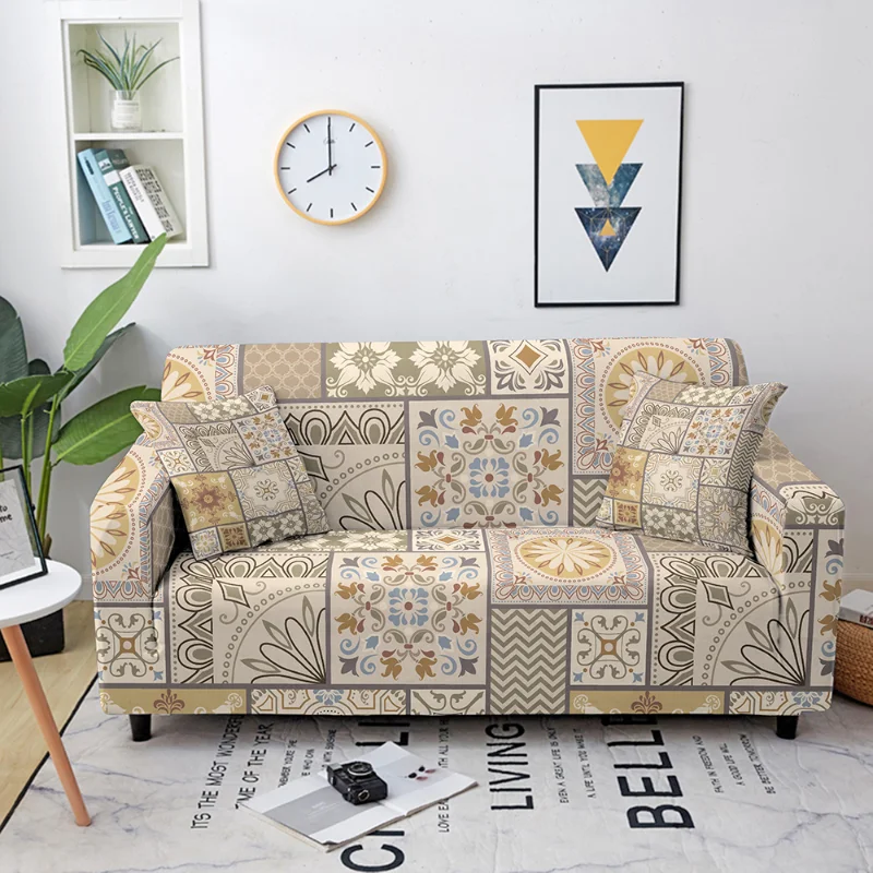 

Mandala Sofa Cover Living Room Sofa Cover Stretch Sofa Cover Elastic Sofa Cover Corner Sofa Cover 1/2/3/4 Seater Sofa Cover