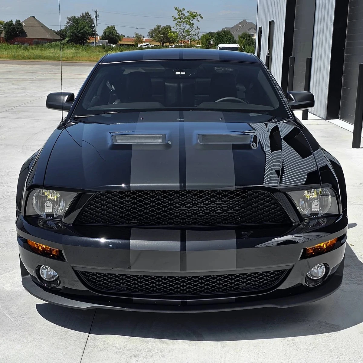 Фото Комплект для переоборудования в стиле GT500: передний спойлер, передний бампер, противотуманные фары, обвес для Mustang 2005-2009 №4