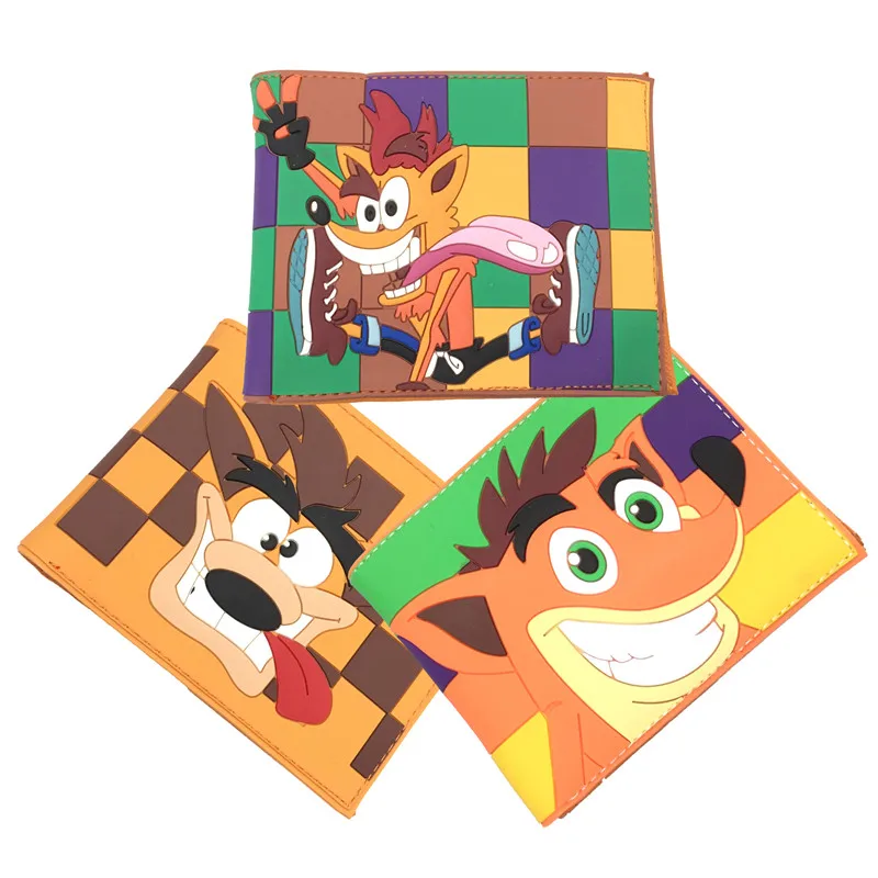 

Кошелек Bandicoot с героями мультфильмов, модный студенческий кошелек из силикагеля, Короткие Кошельки, подарок для косплея