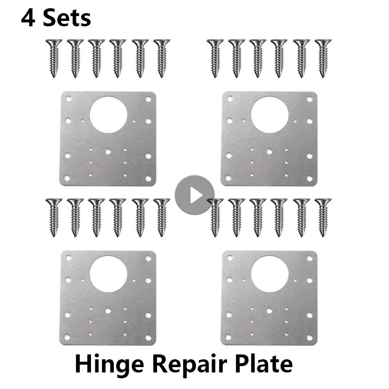 

1/2/4 Pcs Hinge Repair Plates Kitchen Cupboard Cabinet Wardrobe Window Door Hinge Repairing Fixing Tool Furniture Hardware