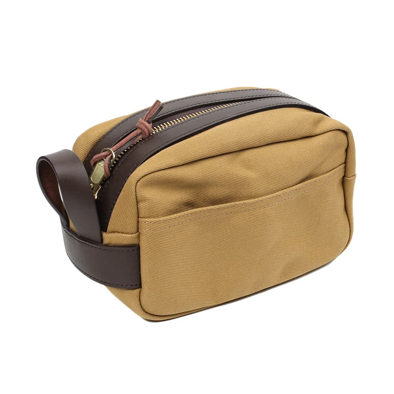 Холщовые сумки для туалетных принадлежностей мужчин ручной работы из