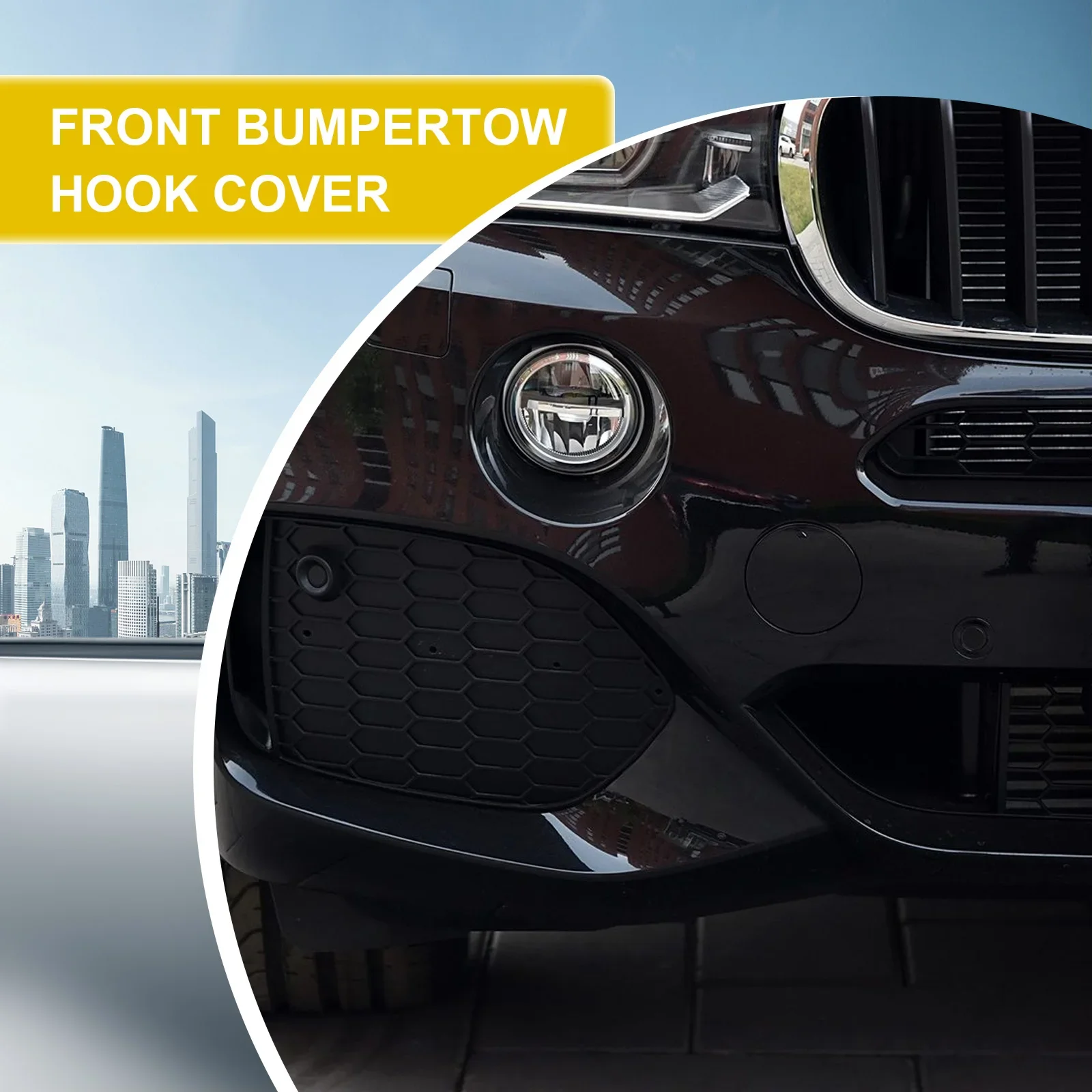 Фото Для BMW X5 F15 25d с пакетом M-sport 2014-2018 крышка фаркопа переднего бампера оригинальная деталь 51118060131 №3