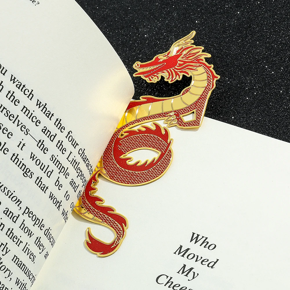 Металлические закладки в виде дракона классные для любителей книг аксессуары