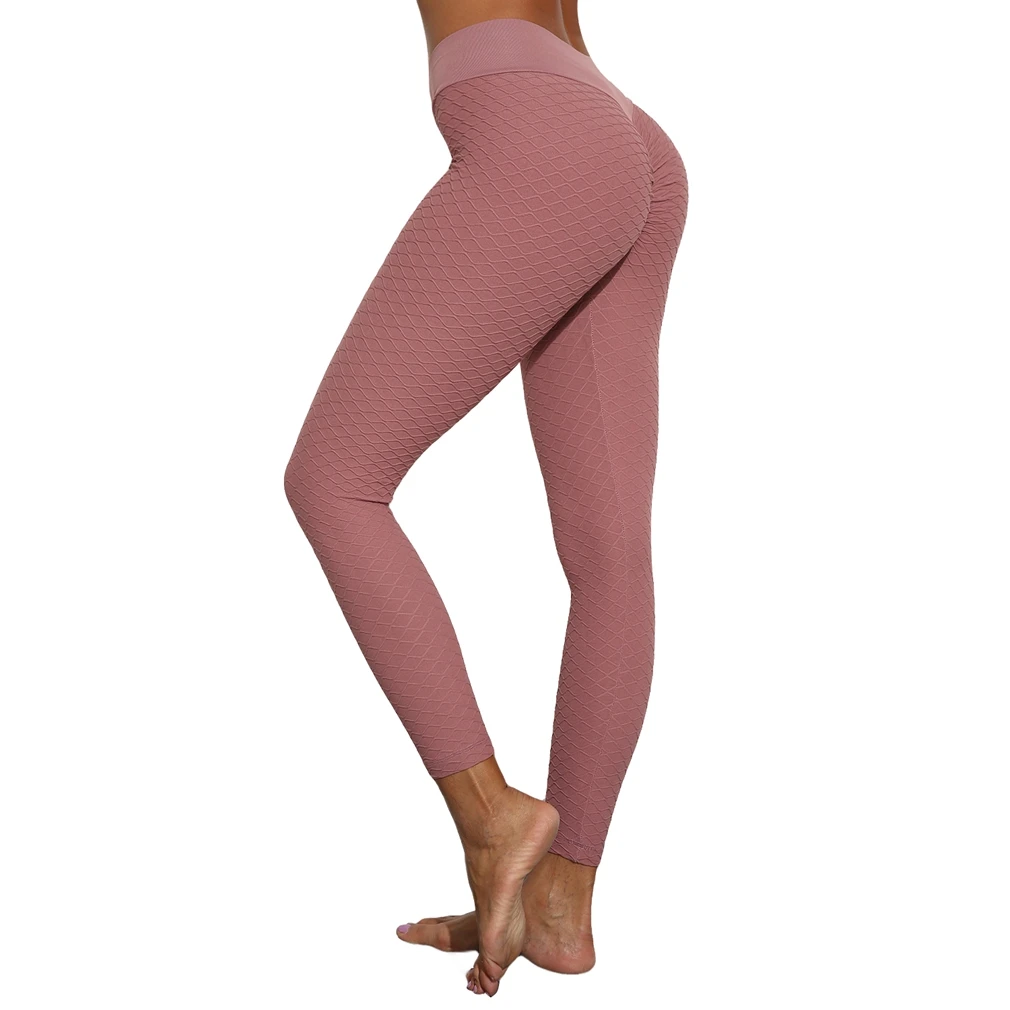 

Women's Sports Fitness Yoga Leggings Female Pink L Size
