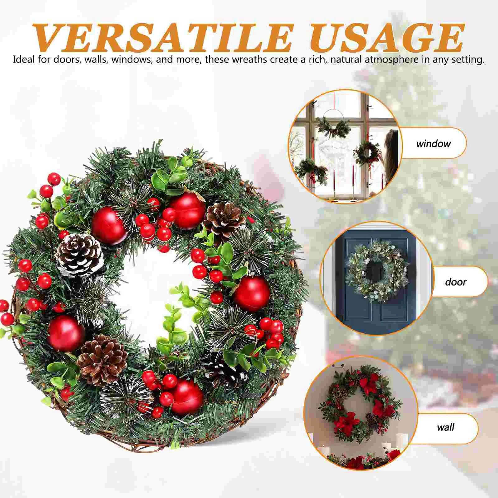 4 шт. гирлянда венок ручной работы виноградная лоза декор для входной двери