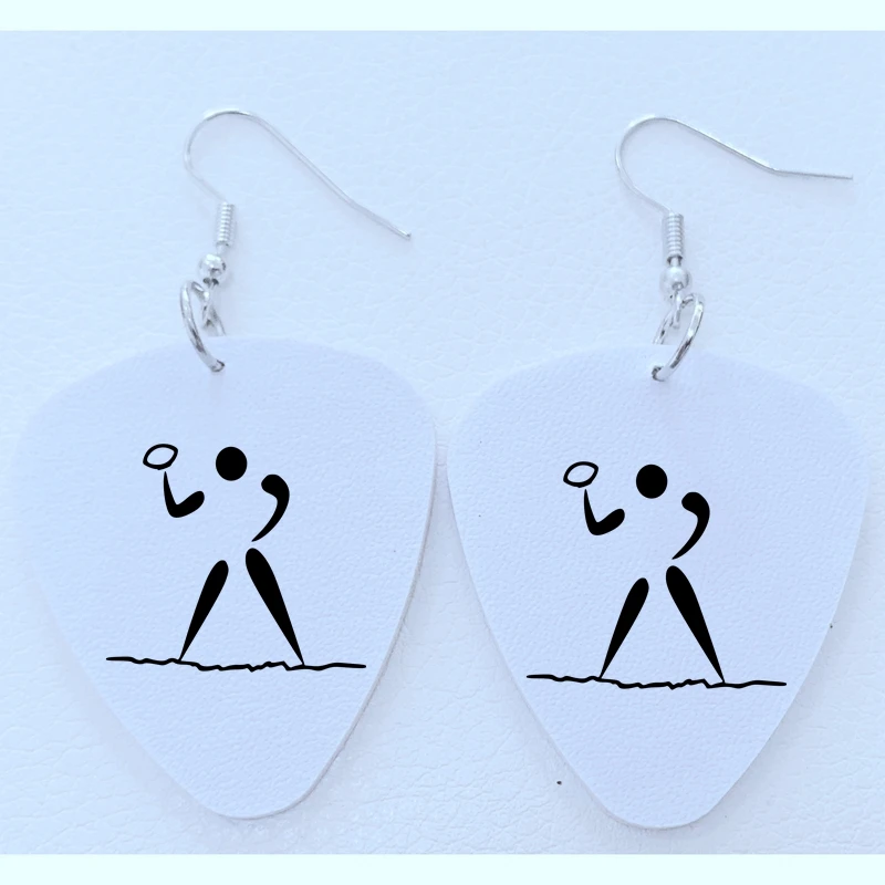 

Flag football Earrings Faux Leather Earrings New Lightweight