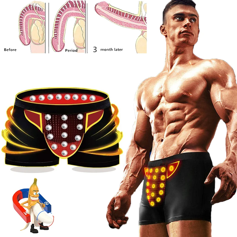

Separation Sweatpant Men's Magnet plus Size Physiological Underwear Men's Boxer Shorts Protection Pure Cotton Sexy Health Briefs