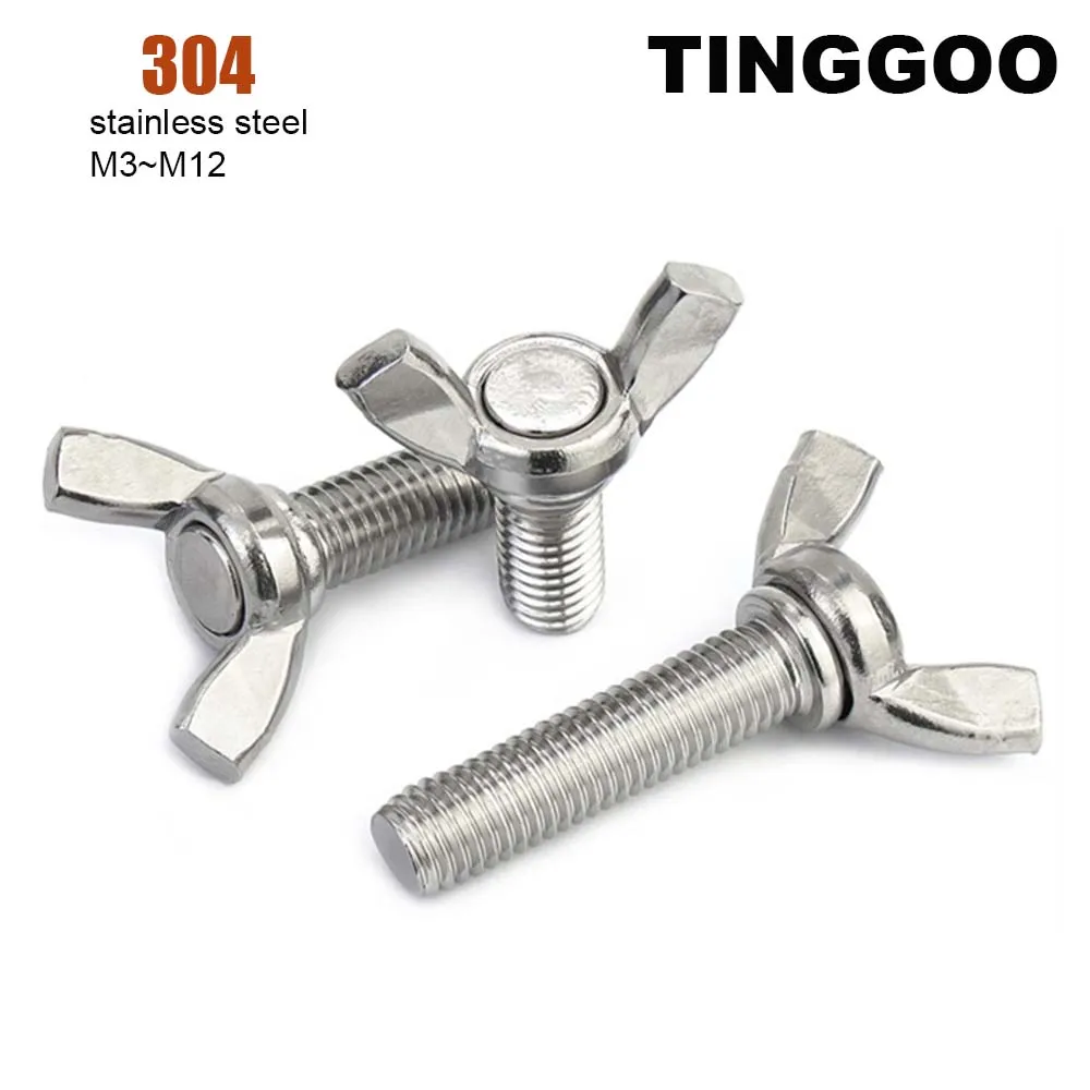 1/2/3/5 шт. M3 M4 M5 M6 M8 M10 M12 DIN316 304 A2 Нержавеющая сталь ручной затягивающий регулируемый винт с головкой бабочки без инструментов
