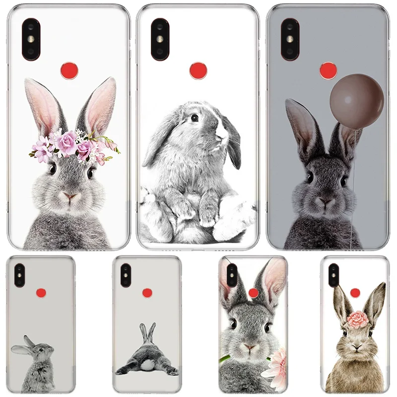 

Cute White Baby Rabbits Soft TPU Phone Case For Xiaomi Poco X3 NFC Cover For Xiaomi X3 Pro GT M3 F3 Back Shell